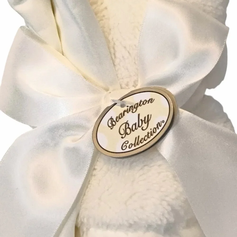 Bearington Baby Collection Cloud Cream Satin Lovey Security Blanket 16